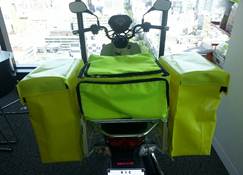 New pannier bag system in delivery