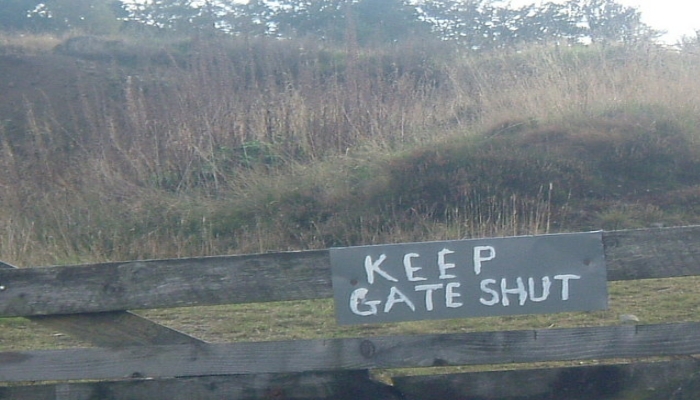 keep gate shut