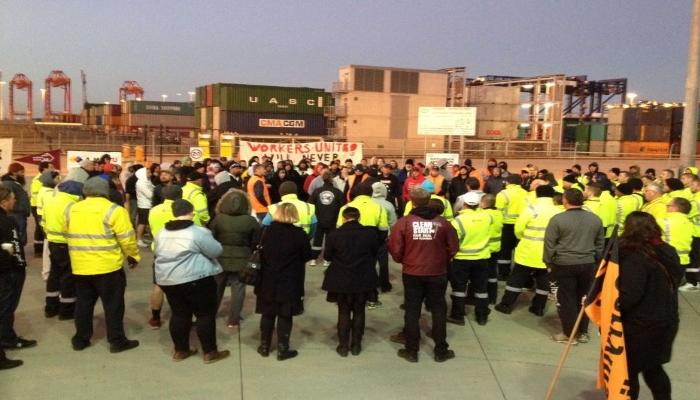 workers at Hutchison Ports